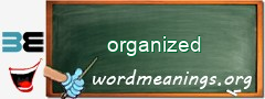 WordMeaning blackboard for organized